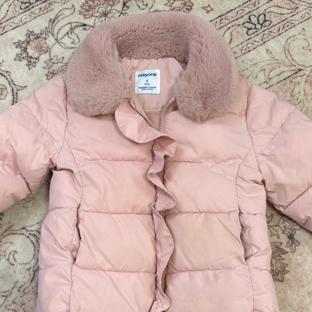 Mayoral Blush Pink Puffer Jacket for Kids